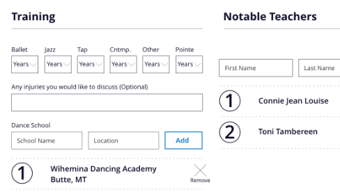 Training and Teachers Details